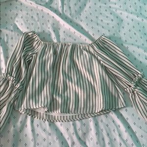Striped Off the shoulder top